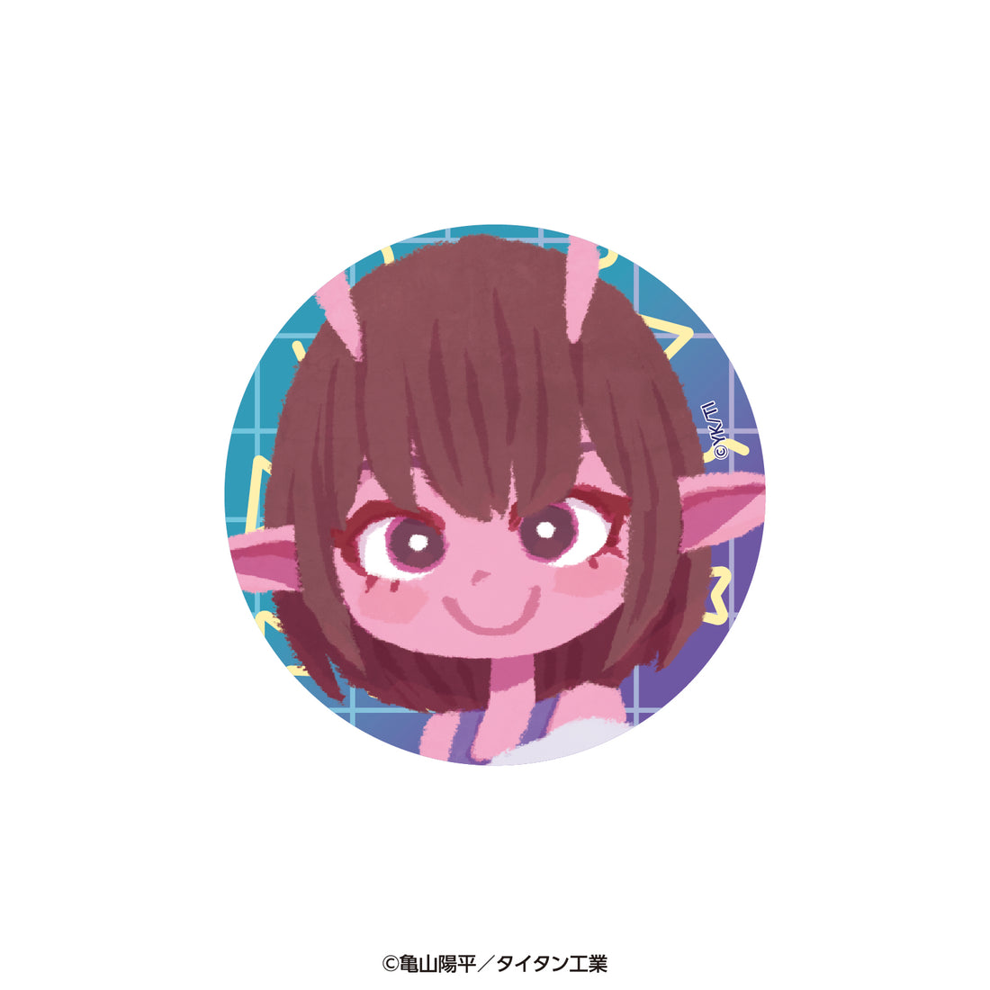 アニメ『銀河特急 ミルキー☆サブウェイ』「暴走列車で来た。」描きおこし 缶バッジ チハル