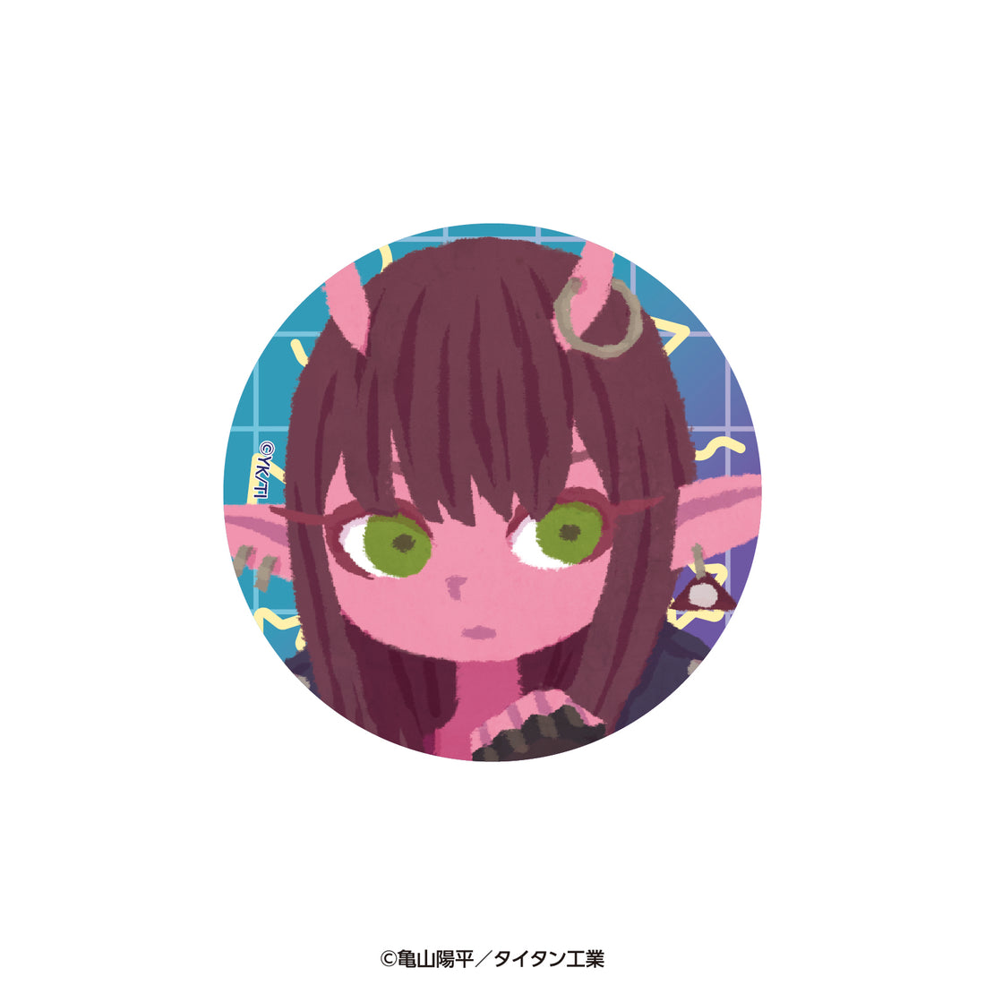 アニメ『銀河特急 ミルキー☆サブウェイ』「暴走列車で来た。」描きおこし 缶バッジ アカネ