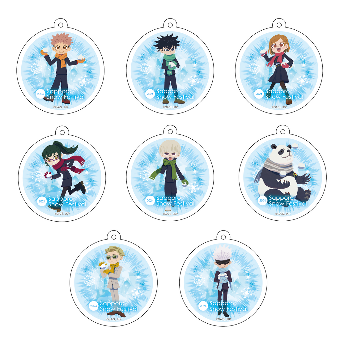 呪術廻戦 描き起こし トレーディングアクリルキーホルダー8種 2024 Snow Fes Ver