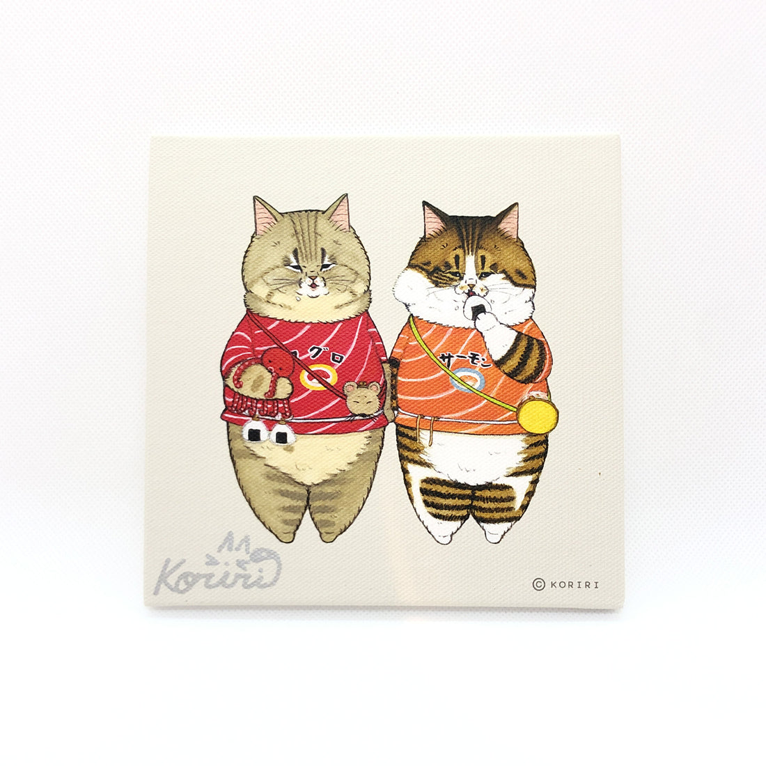 世にも不思議な猫世界 キャラクターパネル「マグロ猫とサーモン猫」