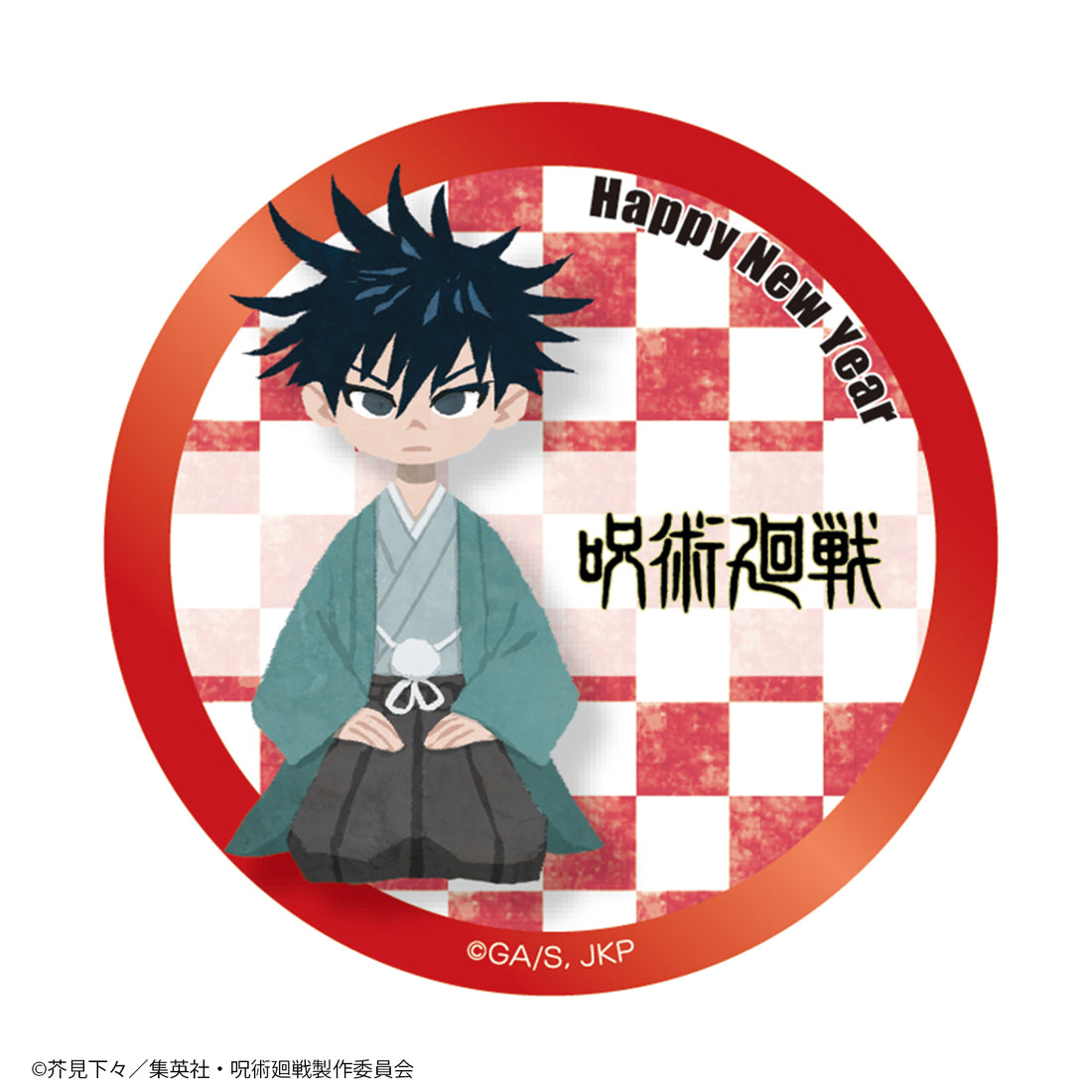 TV anime magic battle blind type can badge (kneeling painting)