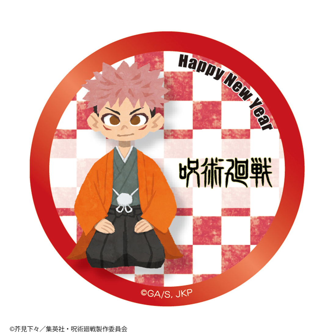 TV anime magic battle blind type can badge (kneeling painting)