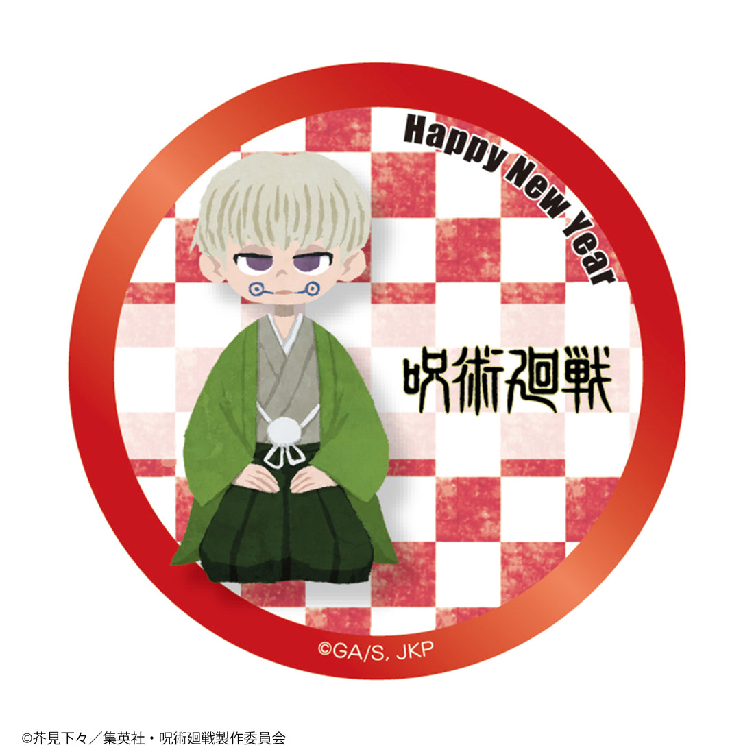 TV anime magic battle blind type can badge (kneeling painting)