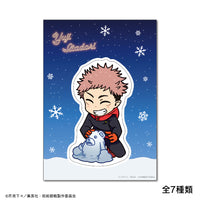 呪術廻戦 ちびキャラ描き起こし ガラスステッカー Snow Fes Ver