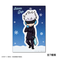 呪術廻戦 ちびキャラ描き起こし ガラスステッカー Snow Fes Ver