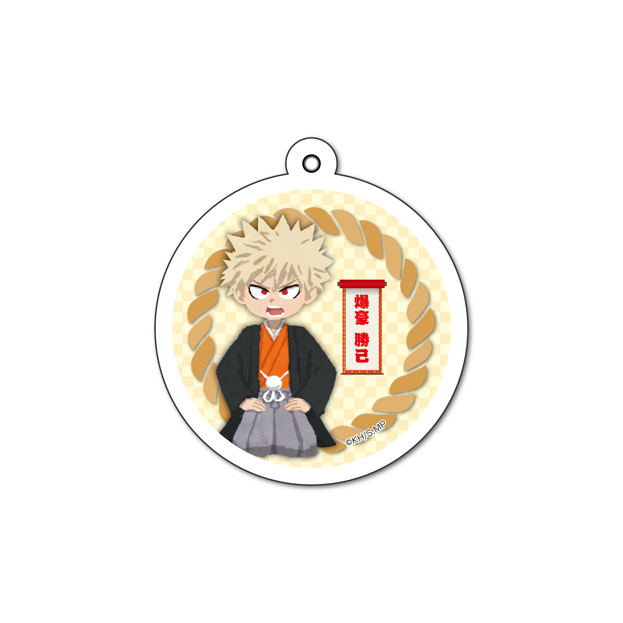 爆豪勝己 うちわキーホルダー 僕のヒーローアカデミア 新年Ver アクリルキーホルダー 爆豪勝己