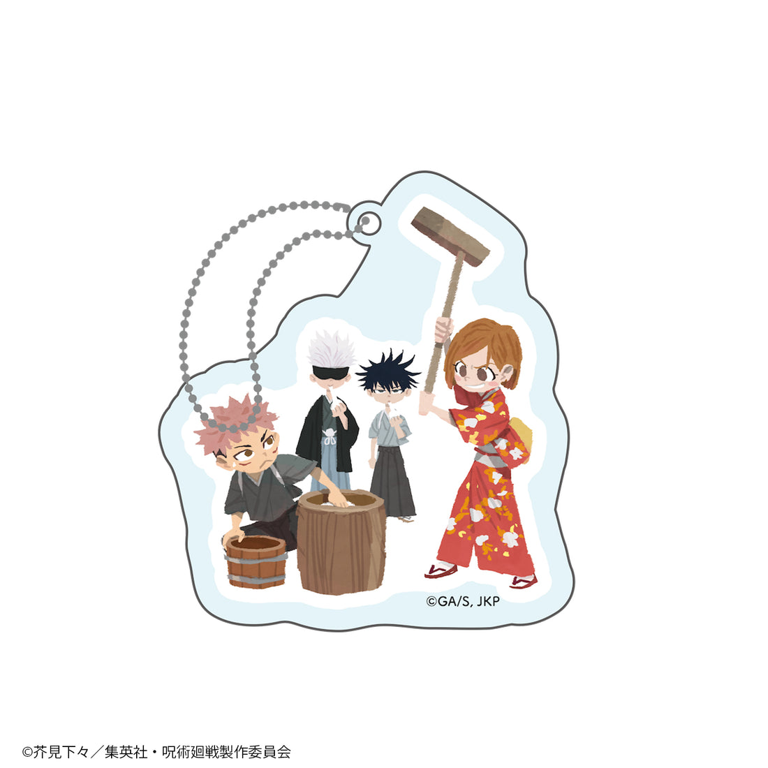 TV anime magic battle blind type acrylic key chain (kneeling painting)