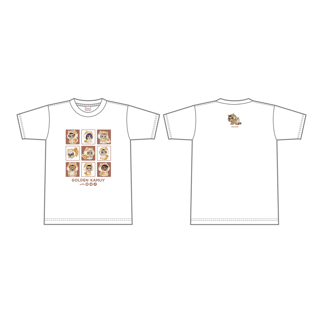 TVアニメ『ゴールデンカムイ』with 秋田犬 ちびきゃらTシャツ M