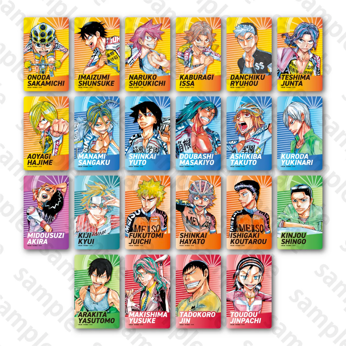 弱虫ペダル　トレーディング グリッターキャラカードC108　全22種