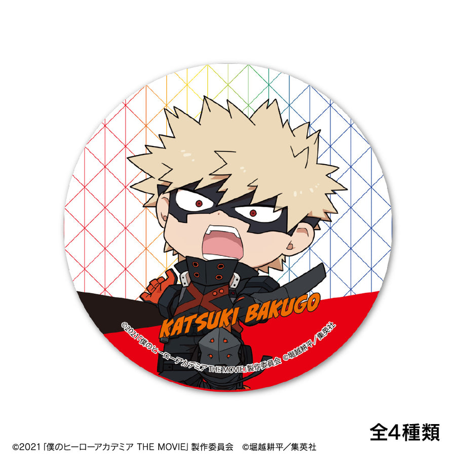 My Hero Academia THE MOVIE World Heroes Mission Chibi Chara Drawing Trading Can Badge