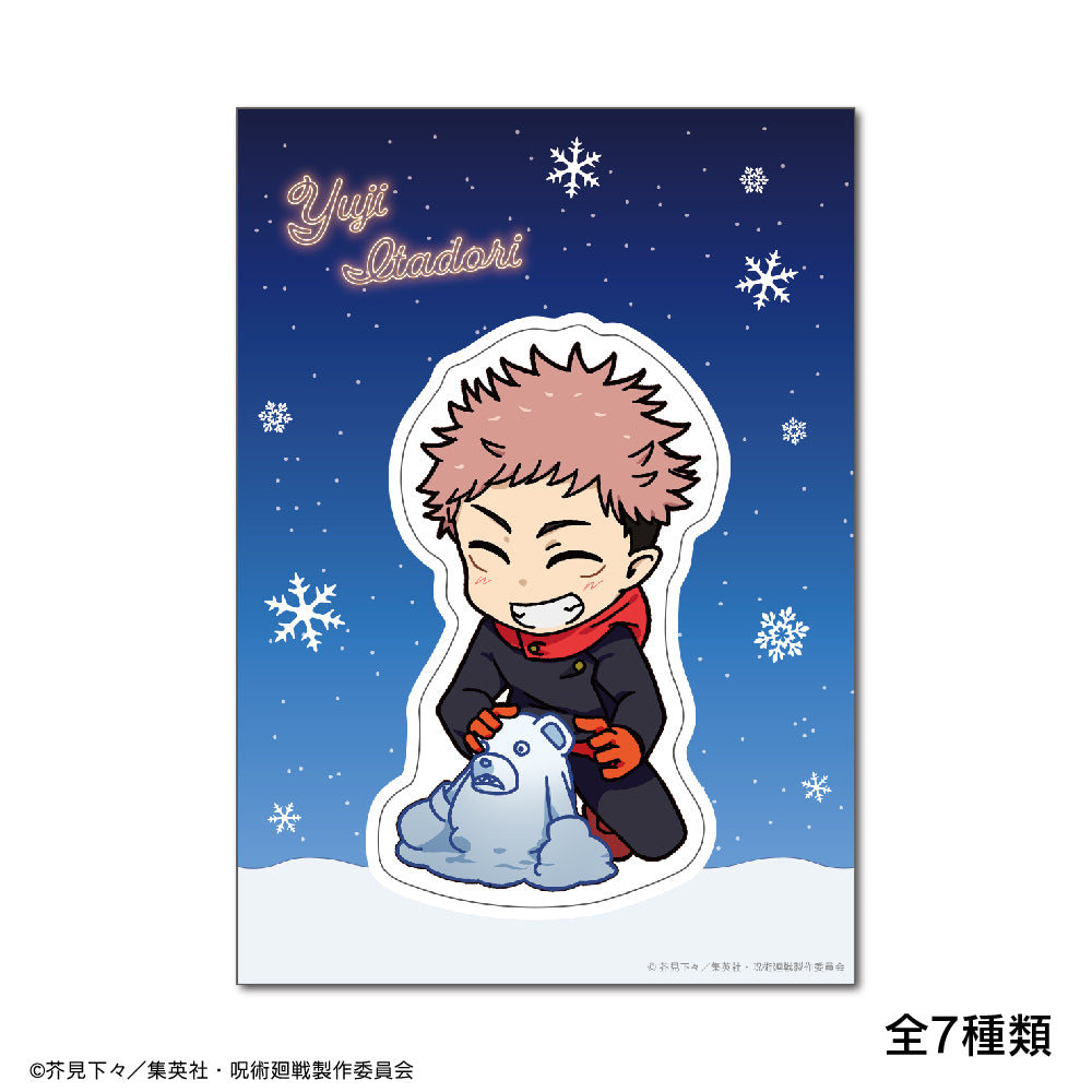 Magical battle Chibi character drawing glass sticker Snow fes ver