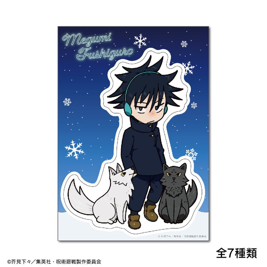 Magical battle Chibi character drawing glass sticker Snow fes ver